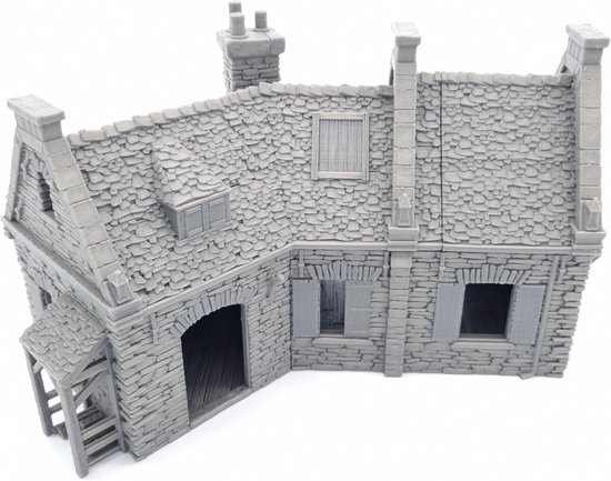 - Historisch Europees huis - 28mm-32mm Wargaming terrein voor Napoleontische veldslagen en diorama's - 16e-19e-eeuws modelbouw (schaal 28 mm)