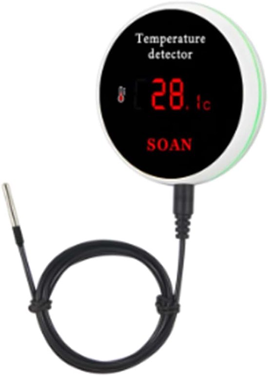 Home Wifi temperatuursensor temperatuuralarm draad digitale thermometer kamerwater voor zwembad thermostaat alarm nursery fermentatie dierteelt EU-stekker