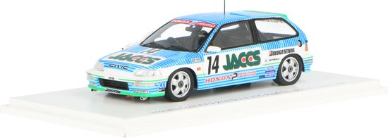 Honda Civic EF9 Spark Modelauto 1:43 1991 Akihiko Nakaya / Naoki Hattori S5463 JTC Rd4 Sendai van Honda