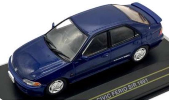 Honda Civic Ferio Si 1991 Donker Blauw - Model 1/43 - First:43 van Honda