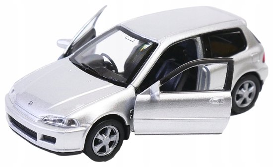 Honda Civic V 1992 Modelauto Schaal 1:34 Welly Nex Zilver van Welly