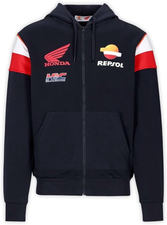 Hoodie Met Rits - Sportieve Trui - Vrije Tijd - Officiële Collectie - Maat M - Blauw