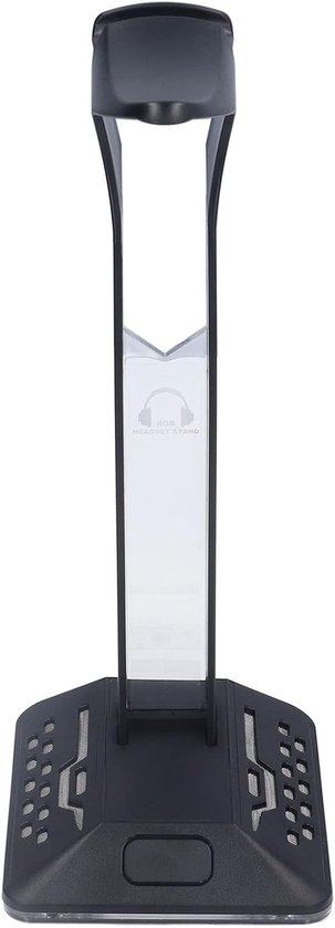 Hoofdtelefoonstandaard - Bureauhouder Gamer - Gaming Setup - Dubbele USB Poorten - 26.7cm Lengte - Zwart
