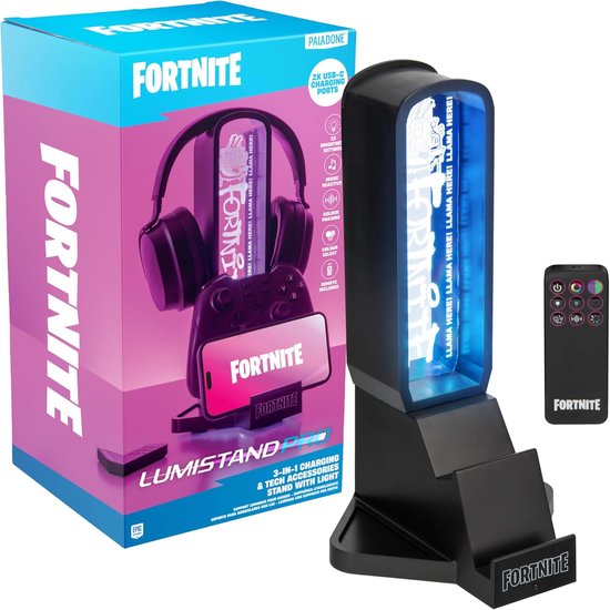 Hoofdtelefoonstandaard - Oplaadstation Controllerhouder - Gaming Setup Organiseren - RGB Verlichting Afstandsbediening - 16 x 31.5 x 17 cm - Meerkleurig van Merkloos