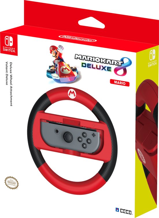 Hori Nintendo Switch Mario Kart 8 Deluxe Racing Stuur - Officieel Gelicenseerd - Mario van Merkloos