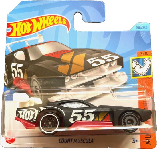 HOT WHEEL COUNT MUSCULA 55 BLACK/RED 100/250 HW MUSCLE MANIA 3/10 1:64 van Hot Wheels