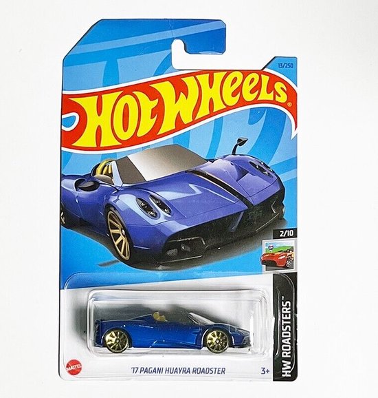HOT WHEELS '17 PAGANI HUAYRA ROADSTER BLUE 13/250 HW ROADSTERS 2/10 van Hot Wheels