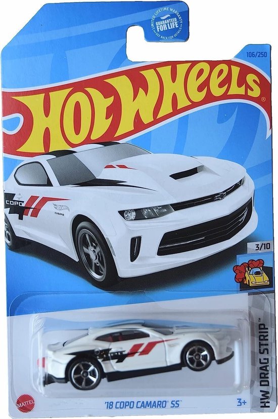 HOT WHEELS 18 COPO CAMARO SS WHITE 106/250 1:64 HW DRAG STRIP 3/10 van Hot Wheels