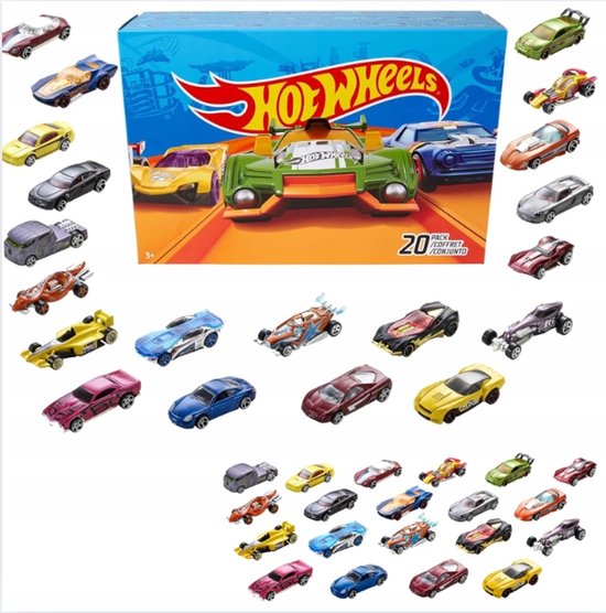 Hot Wheels 20 Autoset 1:64 - Speelgoed en Cadeau van Merkloos