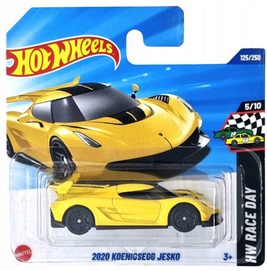HOT WHEELS 2020 KOENIGSEGG JECO YELLOW125/250 GREEN 1:64 HW RACING DAY 5/10 van Hot Wheels