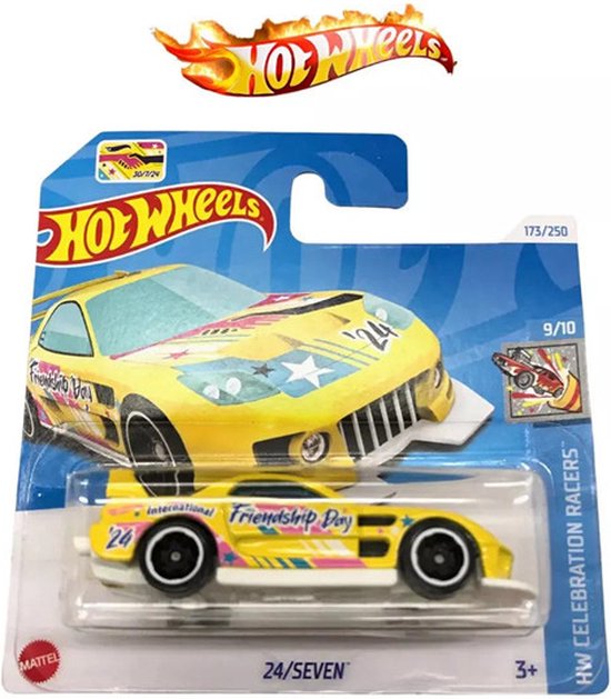 HOT WHEELS 24/SEVEN 173/250 FRIENDSHIP DAY 24 YELLOW 1:64 HW CELEBRATION RACERS 9/10 van Hot Wheels