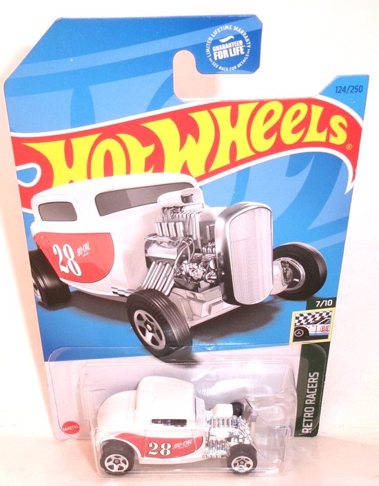 HOT WHEELS '32 FORD WHITE 124/250 1:64 HW RETRO RACERS 7/10 van Hot Wheels