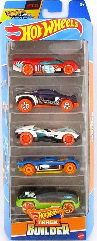 Hot Wheels 5-delige voertuigenset - Baanbouwer HTV52 van Merkloos