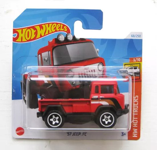 HOT WHEELS '57 JEEP FC RED 68/250 1:64 HW HOT TRUCKS 3/10 van Hot Wheels