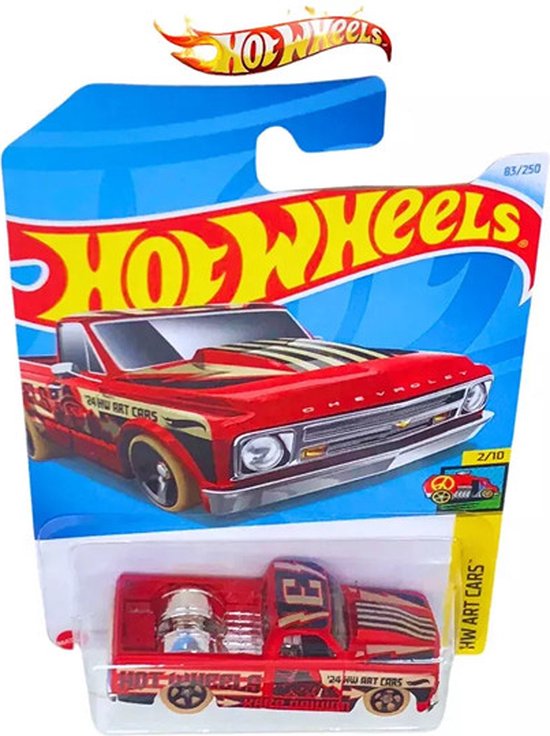 HOT WHEELS '67 CHEVY C10 OLD RED 83/250 1:64 HW ART CARS 2/10 van Hot Wheels