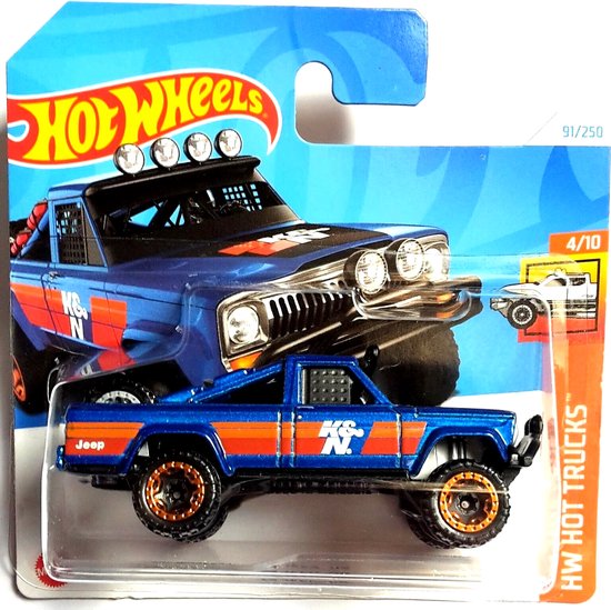 HOT WHEELS '73 JEEP J10 BLUE 91/250 1:64 HW HOT TRUCKS 4/10 van Hot Wheels