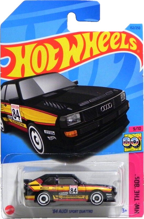 HOT WHEELS '84 AUDI SPORT QUATTRO BLACK 152/250 1:64 HW THE '80s van Hot Wheels