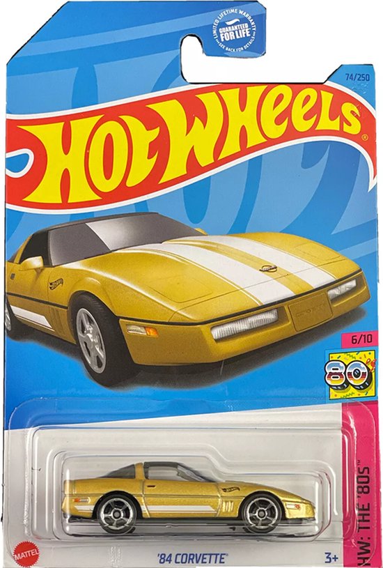 HOT WHEELS '84 CORVETTE GOLD 74/250 1:64 HW THE '80 6/10 van Hot Wheels