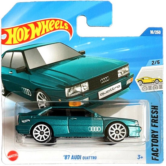 HOT WHEELS '87 AUDI QUATTRO GREEN 250/250 (1:64) HW FACTORY FRESH 2/5 van Hot Wheels