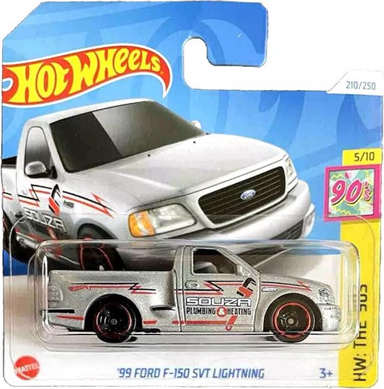 HOT WHEELS '99 FORD F150 SVT LIGHTNING PLUMBING & HEATING SOUZA SILBER 210/250 1:64 HW THE'90S 5/10 van Hot Wheels