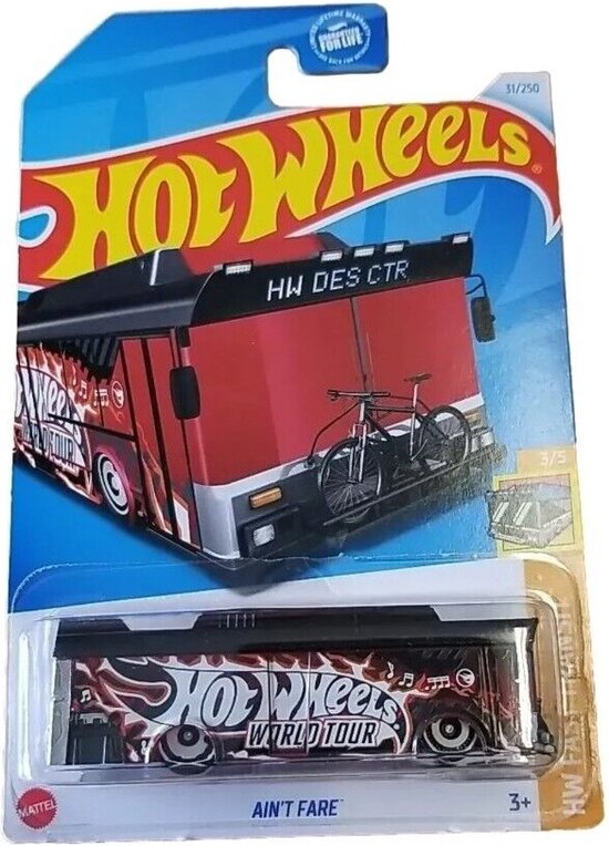 HOT WHEELS AIN'T FARE WORLD TOUR 31/250 (1:64) MAT GREY HW FAST TRANSIT 3/5 van Hot Wheels