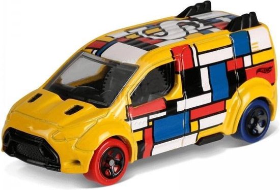Hot Wheels Art-cars Auto Ford Transit Connect 7 Cm Geel van Hot Wheels
