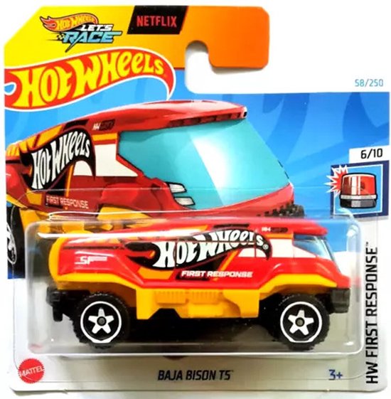 HOT WHEELS BAJA BISON T5 58/250 RED (1:64) HW FIRST RESPONSE 6/10 van Hot Wheels