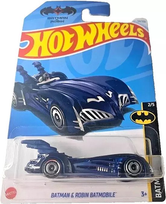 HOT WHEELS BATMAN & ROBIN BATMOBILE 54/250 MATT BLUE 1:64 HW BATMAN 2/5 van Hot Wheels