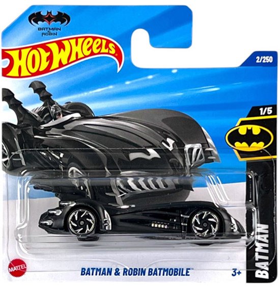 HOT WHEELS BATMAN & ROBIN BATMOBILE BLACK/ CHROME 2/250 1:64 HW BATMAN 1/5 2025 van Hot Wheels