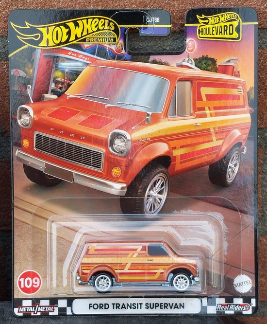 Hot Wheels Boulevard HRT76 Ford Transit Supervan speelgoedvoertuig van Mattel