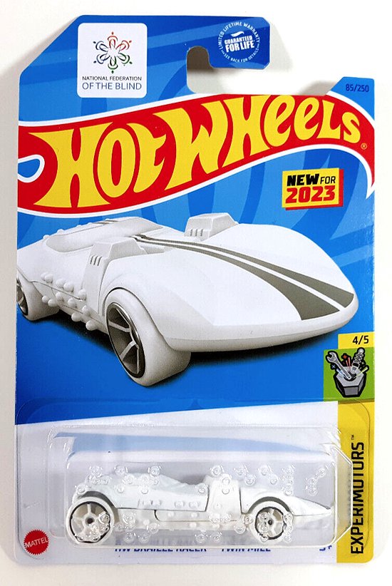 HOT WHEELS BRAILLE RACER TWIN MILL 85/250 WHITE 1:64 HW EXPERIMOTORS 4/5 van Hot Wheels