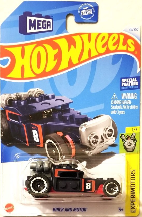 HOT WHEELS BRICK AND MOTOR 25/250 1:64 EXPERIMOTORS DARK BLUE van Hot Wheels