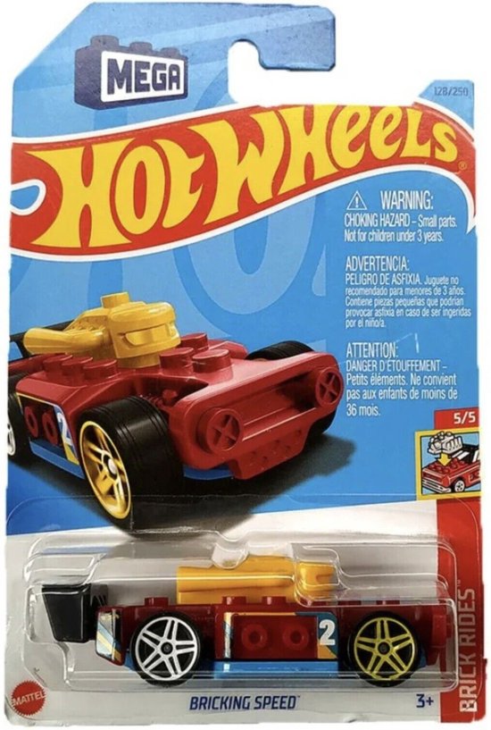 HOT WHEELS BRICKING SPEED RED/BLUE 128/250 1:64 HW BRICK RIDES 5/5 van Hot Wheels