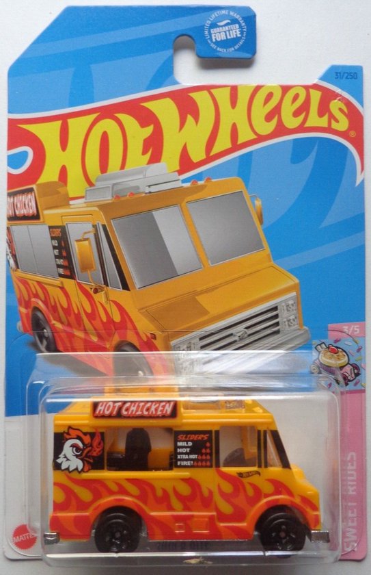 HOT WHEELS BUS HOT CHICKEN QUICK BITE 31/250 YELLOW (1:64) SWEET RIDES 3/5 van Hot Wheels