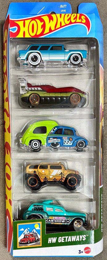 HOT WHEELS CAMPING GETAWAYS HW SET 5 PIECES (JBJ77-JA10C) van Hot Wheels