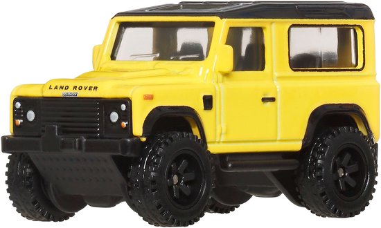 Hot Wheels Car Culture HW Off-Road Land Rover Defender 90, Auto, 3 jaar, Metaal, Kunststof, Zwart, Geel van Merkloos