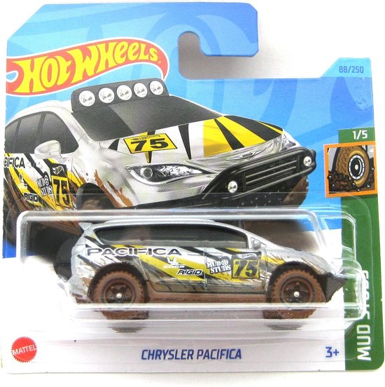 HOT WHEELS CHRYSLER PACIFICA 88/250 HW MUD STUDS 1:64 ZILVER van Hot Wheels