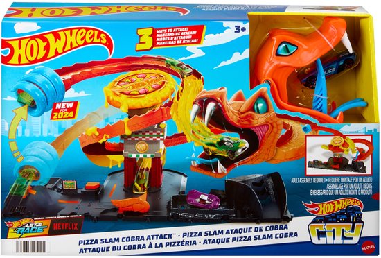 Hot Wheels City Cobra Pizza Aanval Racebaan met Auto van Merkloos