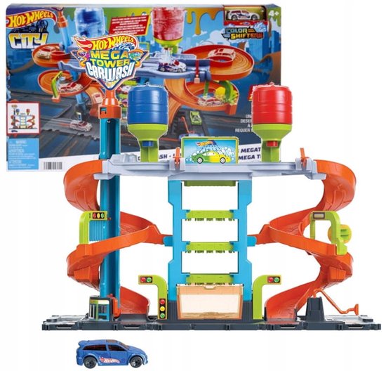 Hot Wheels City Draaiende Megawasserette Speelset HDP05 van Merkloos