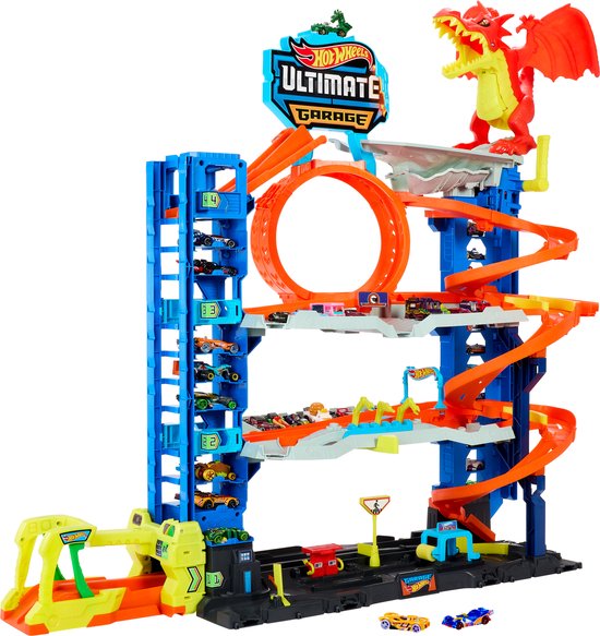 Hot Wheels - City Ultieme Garage Speelset - Met 2 metalen auto's van Hot Wheels