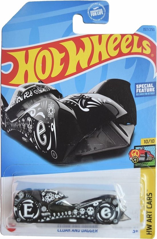 HOT WHEELS CLOAK AND DAGGER 157/250 BLACK 1:64 HW ART CARS 10/10 van Hot Wheels