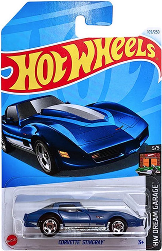 HOT WHEELS CORVETTE STINGRAY BLUE 109/250 1:64 HW DREAM GARAGE 5/5 van Hot Wheels