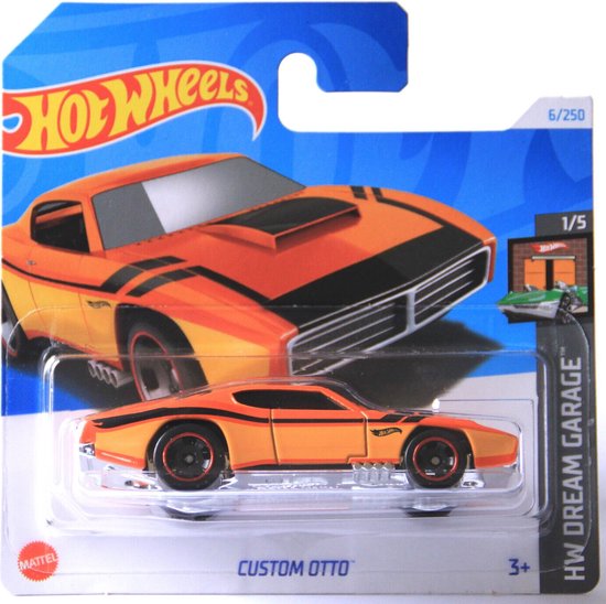 HOT WHEELS CUSTOM OTTO 6/250 1:64 HW DREAM GARAGE 1/5 ORANGE van Hot Wheels
