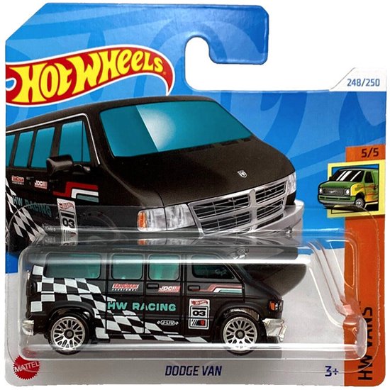 HOT WHEELS DODGE RAM VAN BLACK 248/250 1:64 HW VANS 5/5 van Hot Wheels