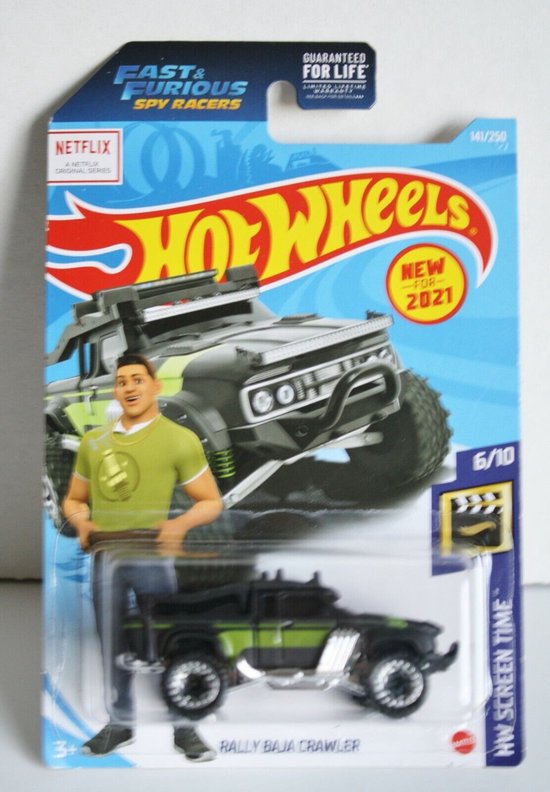 Hot Wheels Fast & Furious rally baja crawler - Die Cast - 7 cm - Schaal 1:64 - army green van Hot Wheels