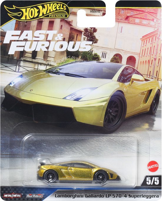 Hot Wheels Fast & Furious,JBM01, Lamborghini Gallardo LP 570-4 Superleggera, Goud van Merkloos