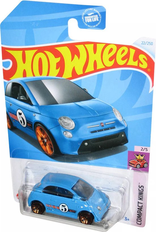 HOT WHEELS FIAT 500e 22/250 BLUE 1:64 HW COMPACT KINGS 2/5 van Hot Wheels