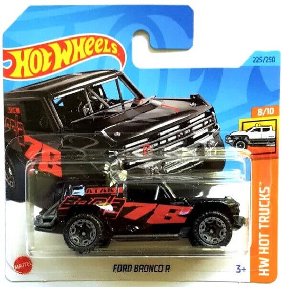 HOT WHEELS FORD BRONCO R 225/250 (1:16) BLACK HW HOT TRUCKS van Hot Wheels