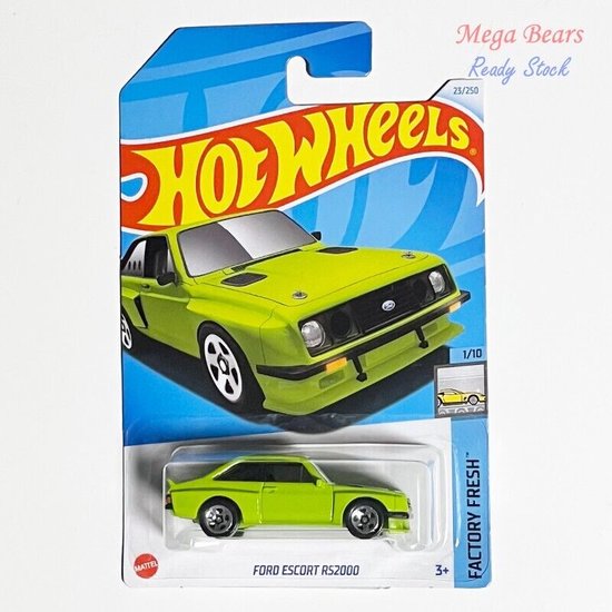 HOT WHEELS FORD ESCORT RS2000 GREEN 23/250 1:64 ORANGE HW FACTORY FRESH 1/10 van Hot Wheels