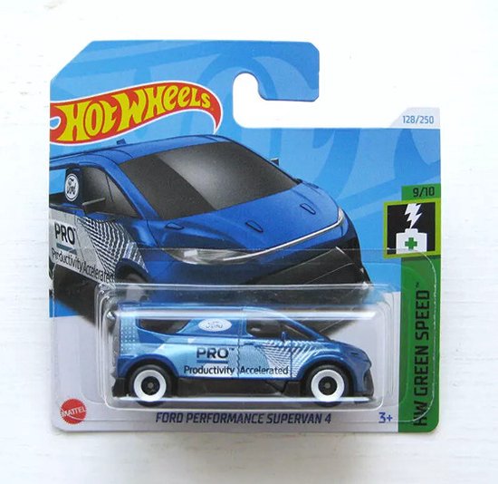 HOT WHEELS FORD PERFORMANCE SUPER VAN 4 BLUE 128/250 1:64 HW GREEN SPEED 9/10 van Hot Wheels